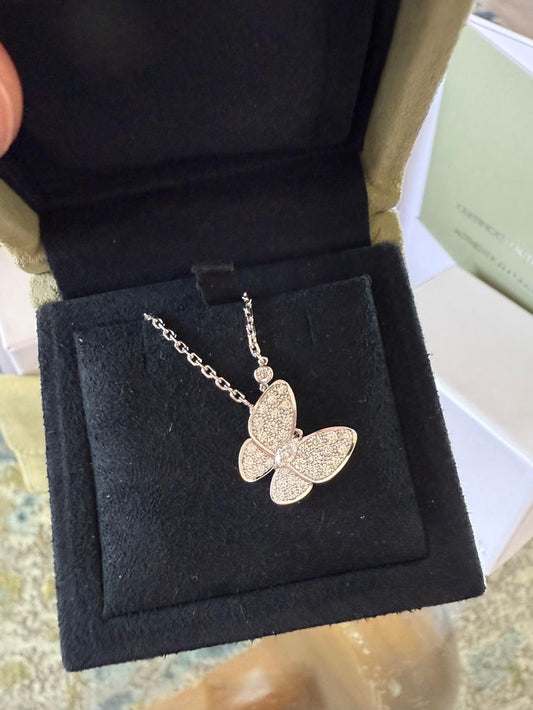 Butterfly VC Necklace (in gold & silver)