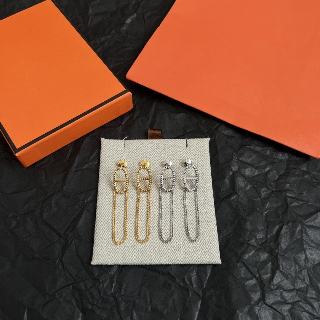 Classy H’emes Earrings ( in gold & silver)