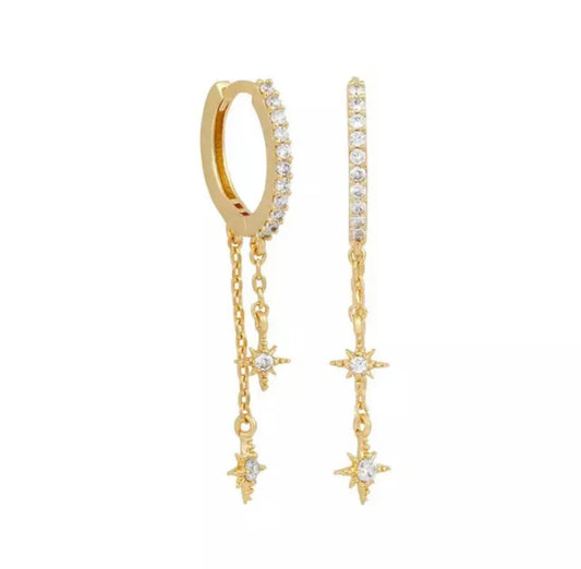 Layered Stars Earrings (in gold & silver)