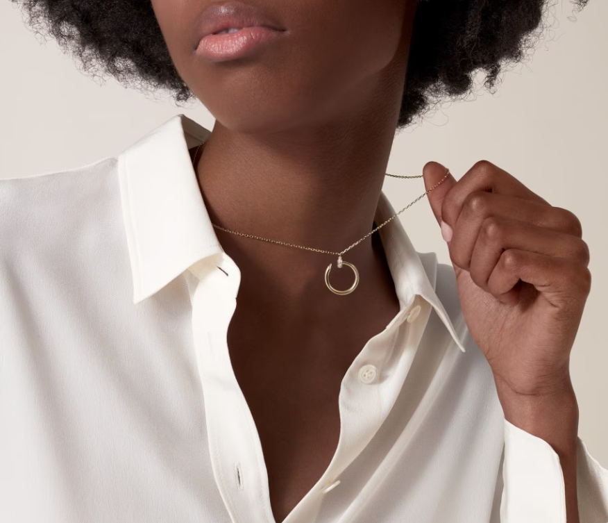 Nail Pendant Necklace (in gold & silver)