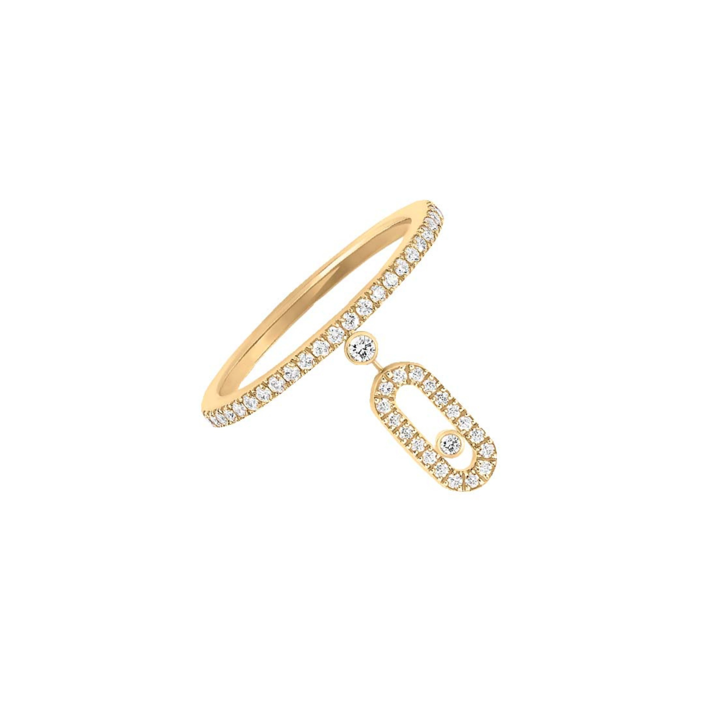 Chaira Dangling Ring Diamanté (gold & silver)