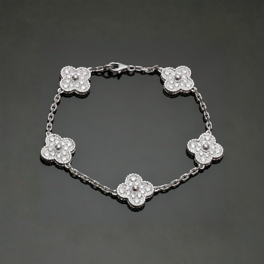 Full Diamante Silver Lindsay Bracelet