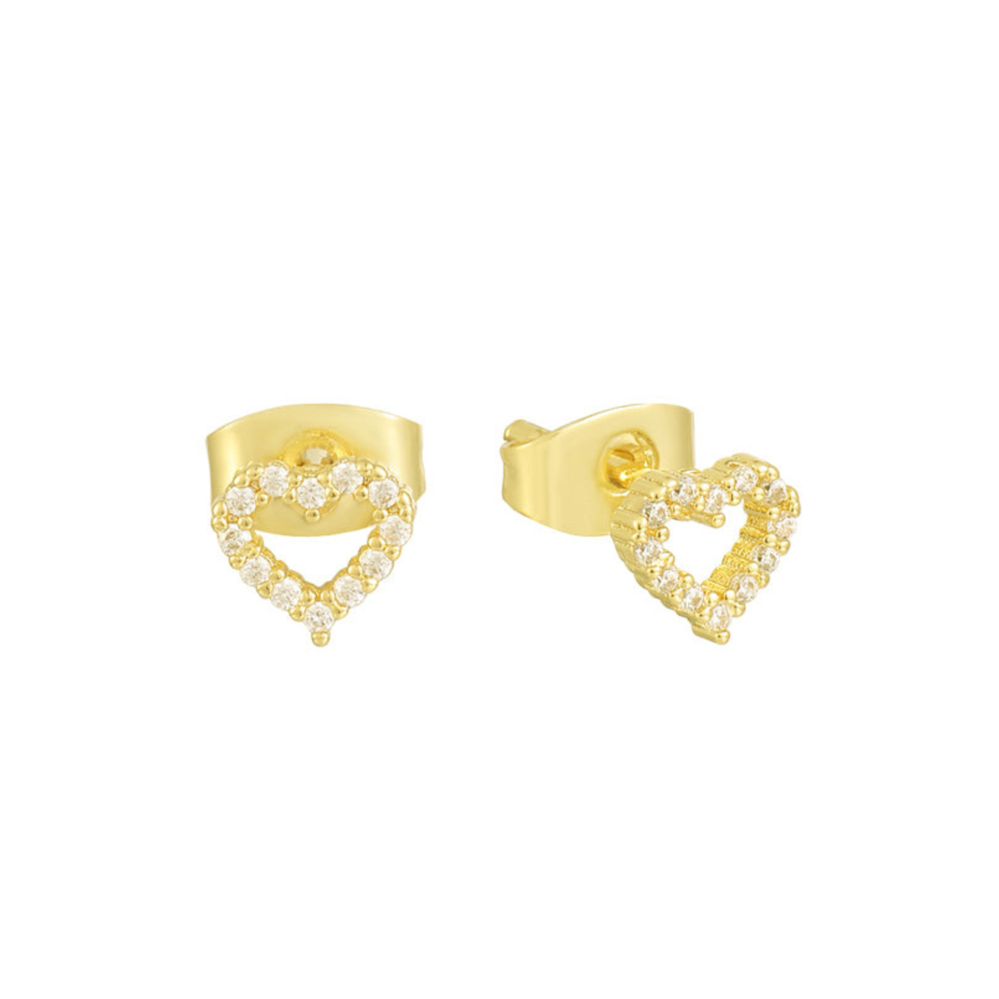 Mina Heart Earrings (gold & silver)