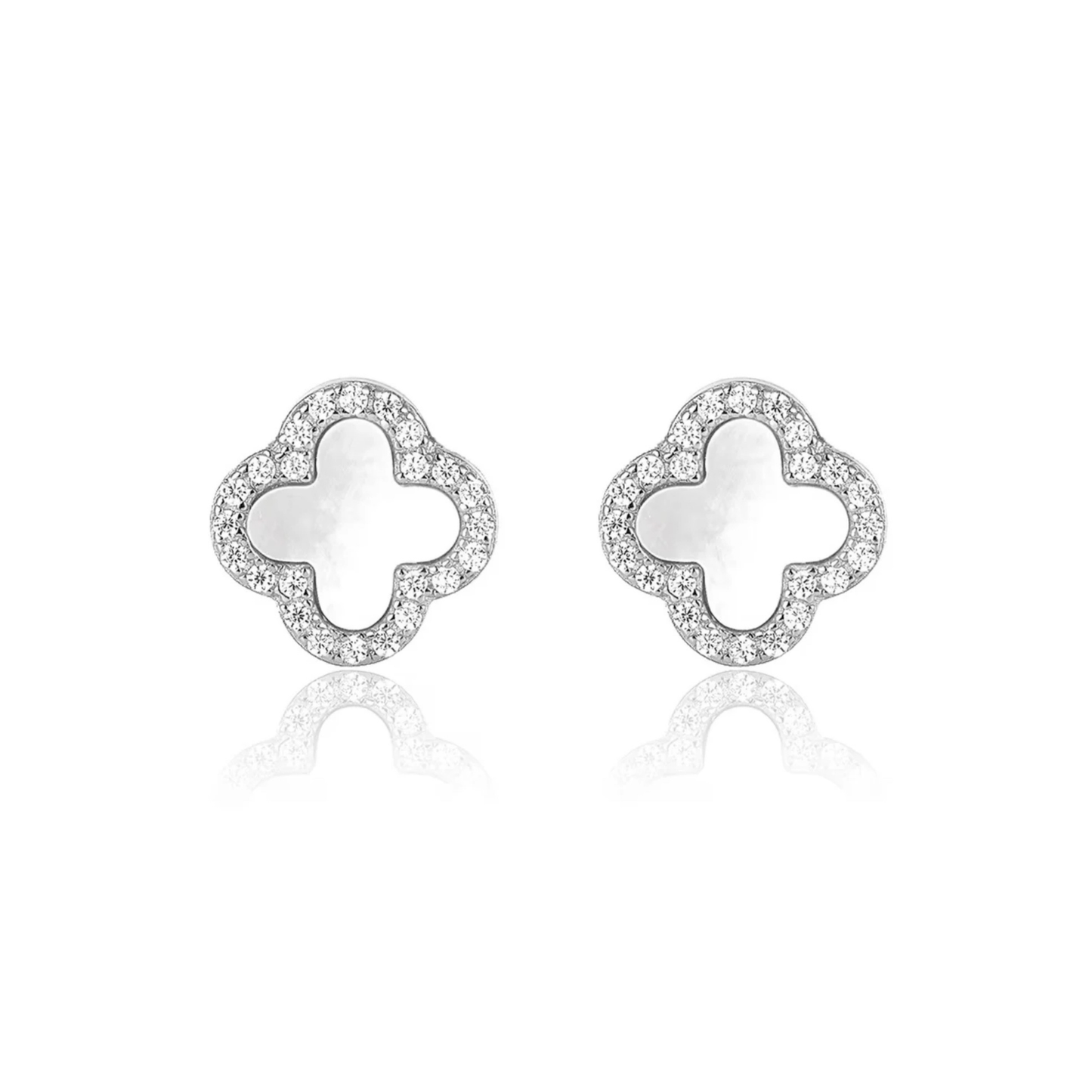 Mina Sterling Silver Diamanté Earrings