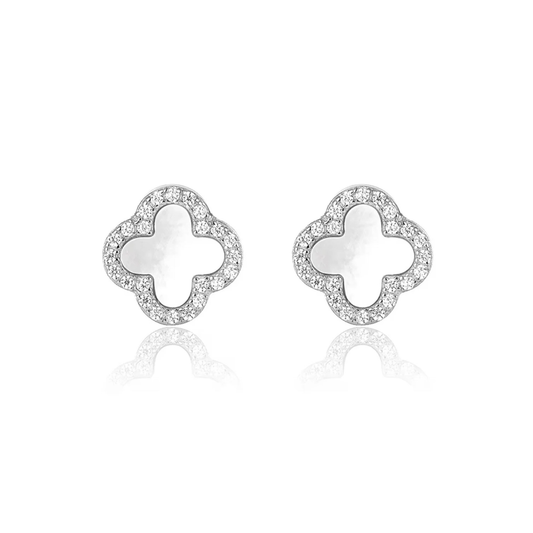 Mina Sterling Silver Diamanté Earrings