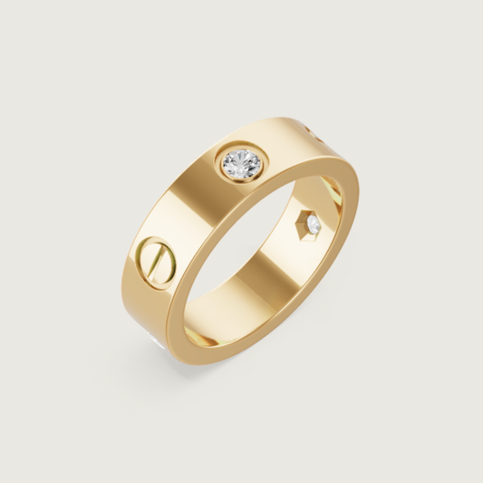 Alana Diamanté Ring (in gold & silver & rose gold) (Thick)