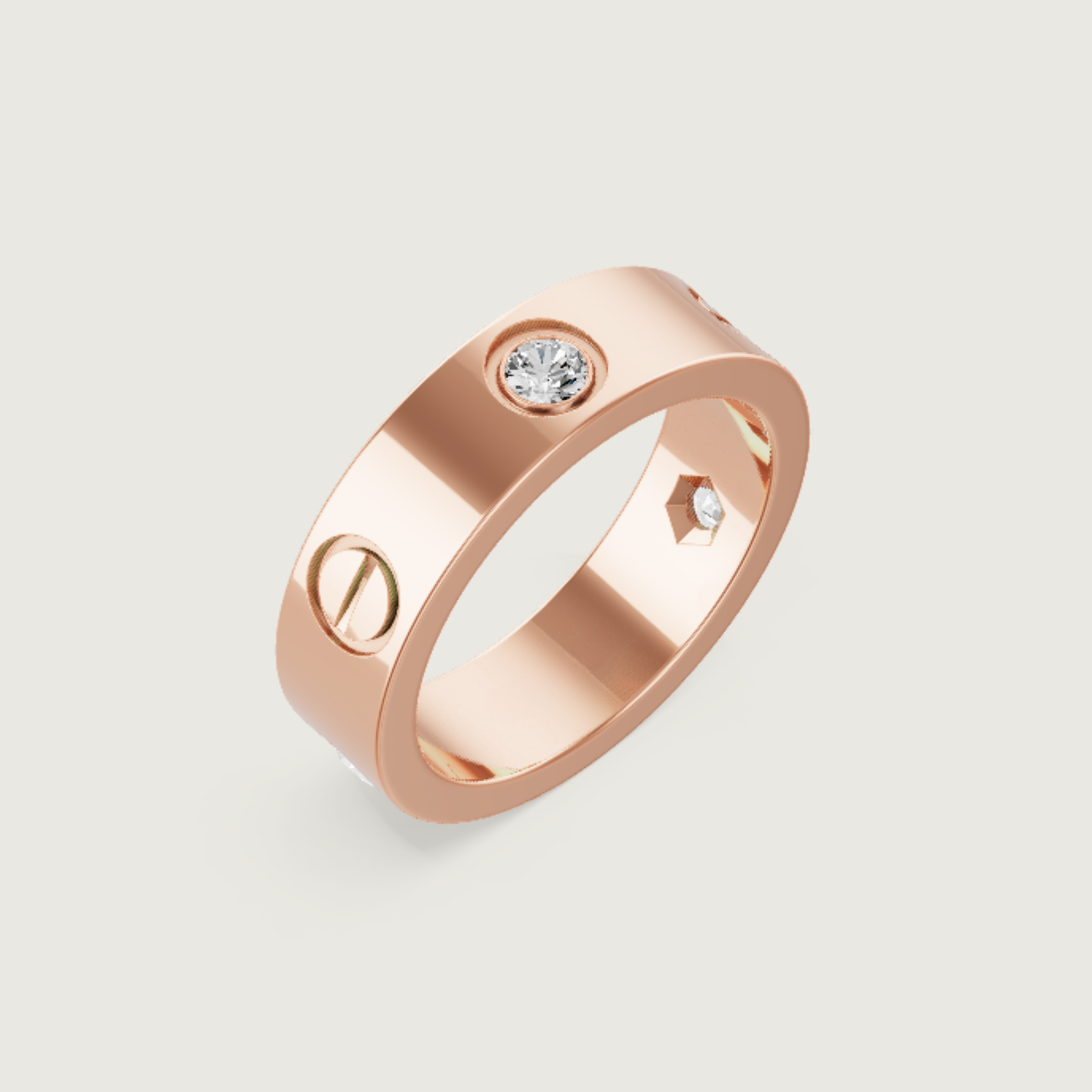 Alana Diamanté Ring (in gold & silver & rose gold) (Thick)