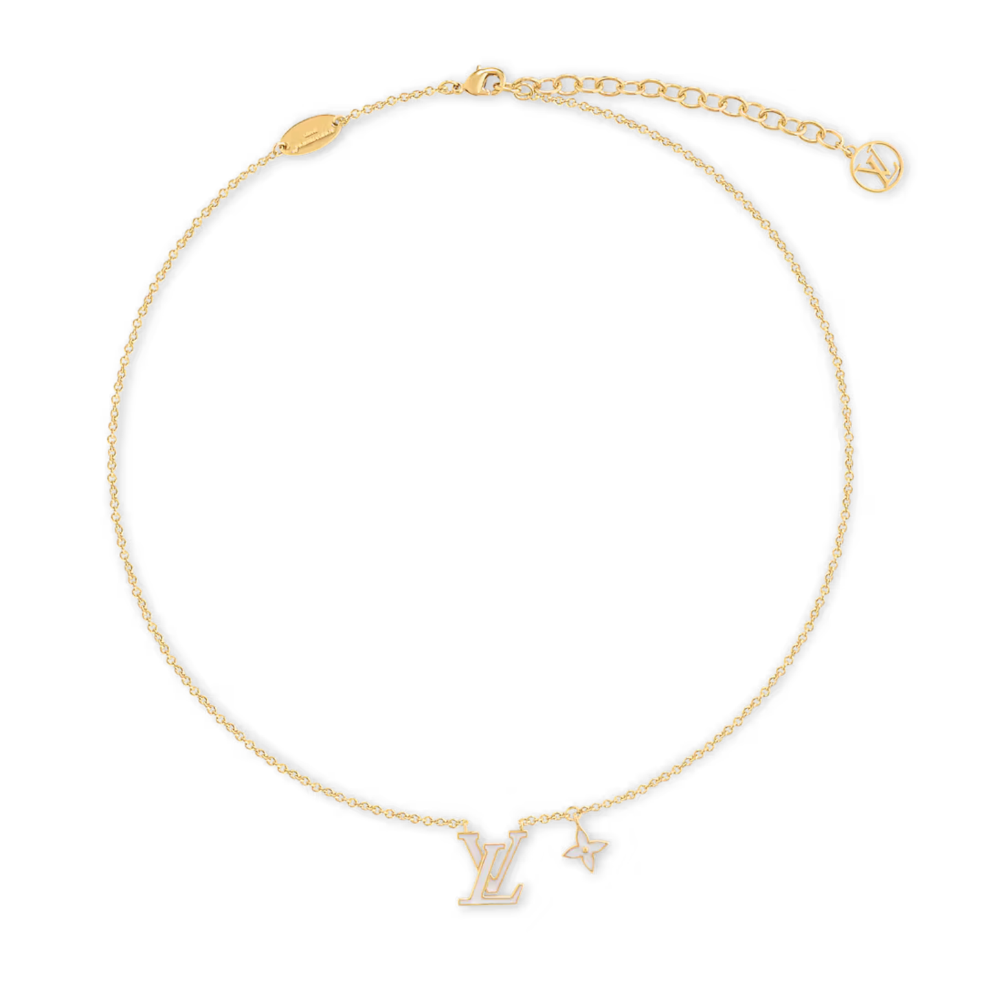 Almira White Enamel Necklace