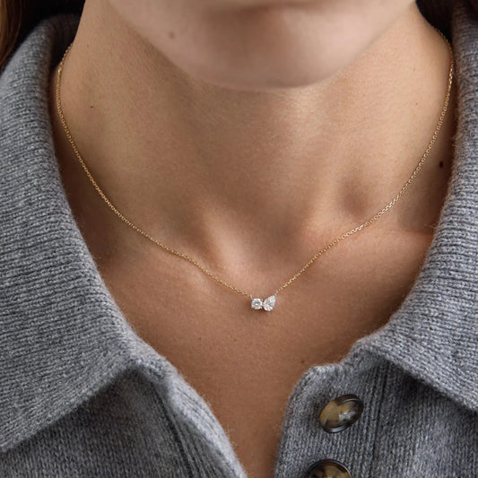 18K Gold Duo Diamond Necklace