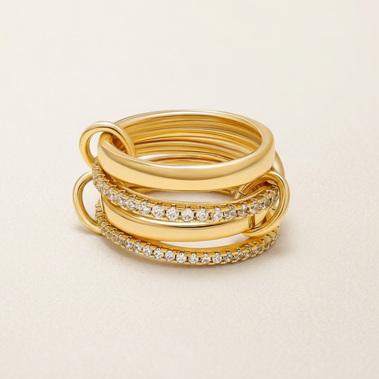 Aria Stacked Ring (in gold & silver)