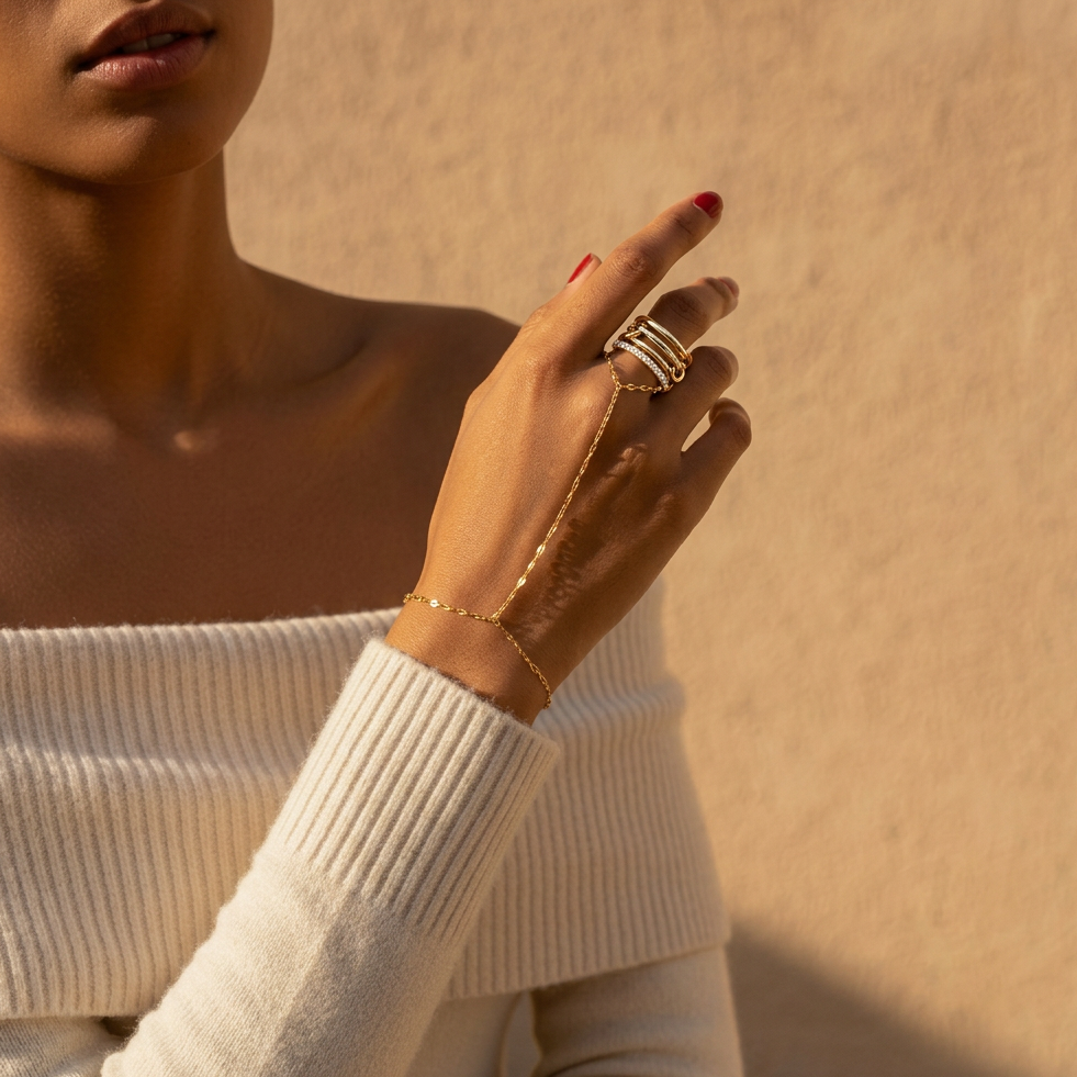 Lovelle Gold Stacked Ring