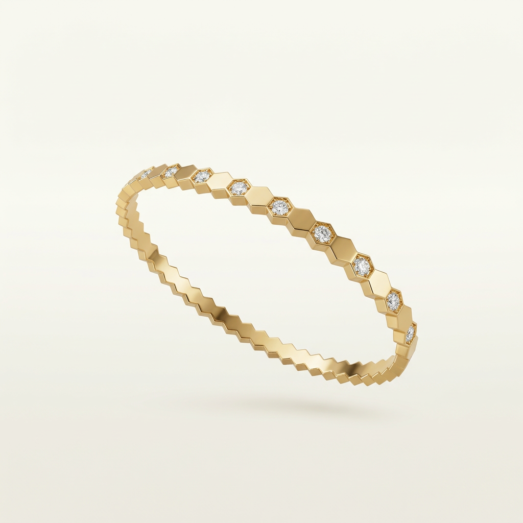 Honey Gloss Half Diamante Bracelet