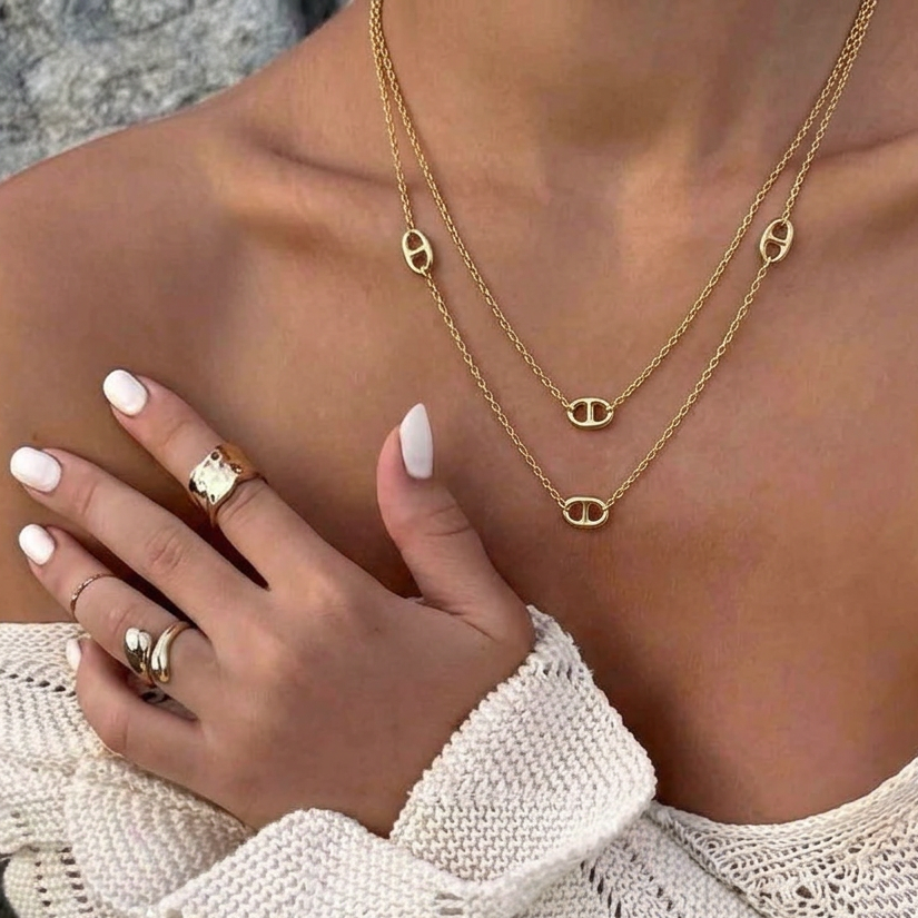 Eleni Layering Gold Necklace