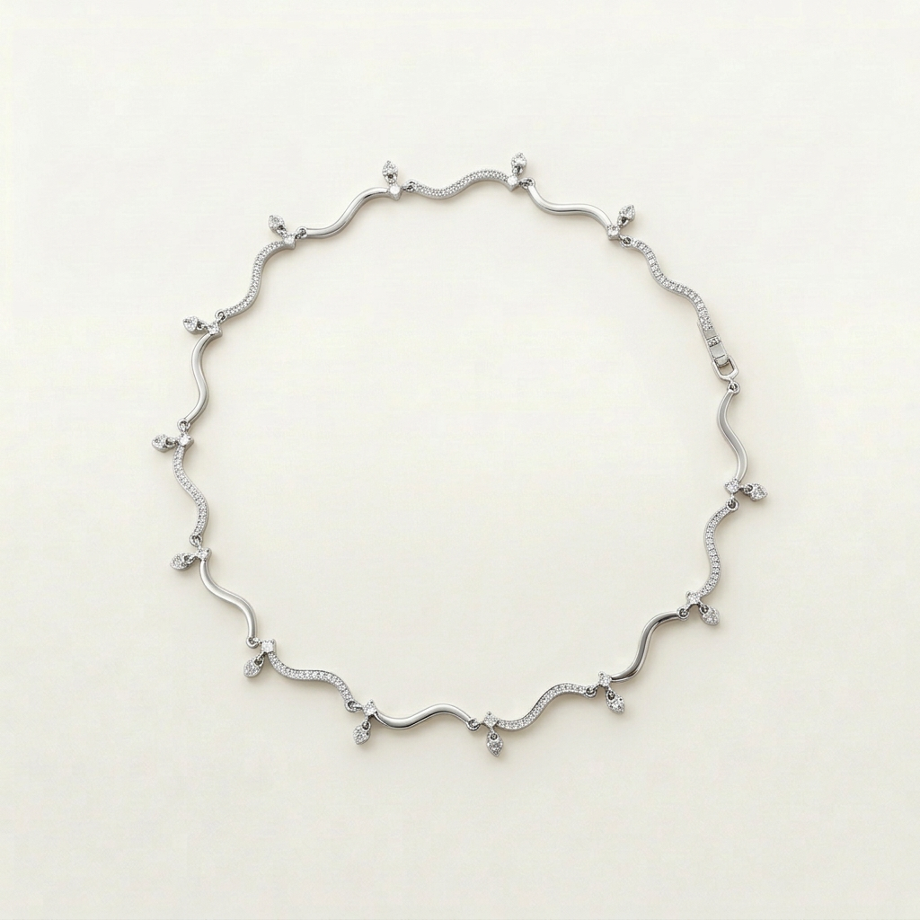 Amaris Heart Wave Necklace