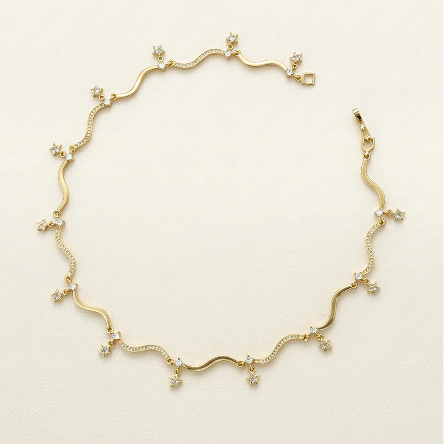 Amaris Star Wave Necklace