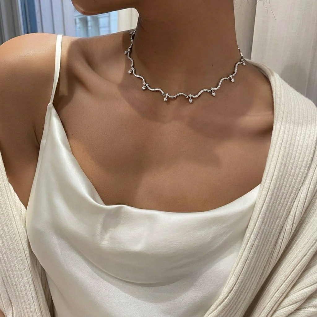 Amaris Heart Wave Necklace