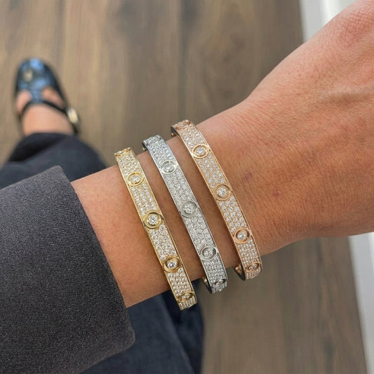 Sorelle Rhinestone Bracelet Full Diamanté ( in gold, rose gold & white gold)