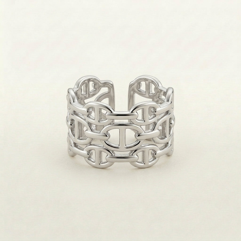 Classy Multi Layering Ring (silver & gold)