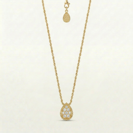 Aerial Teardrop Classy Diamanté Necklace