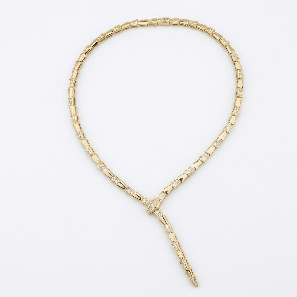 Viperia Iva Diamanté Drop Necklace