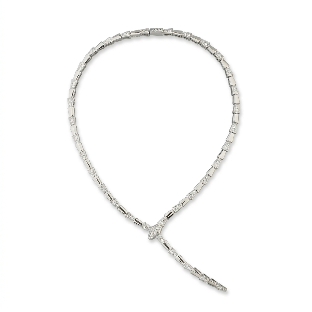 Viperia Iva Diamanté Drop Necklace