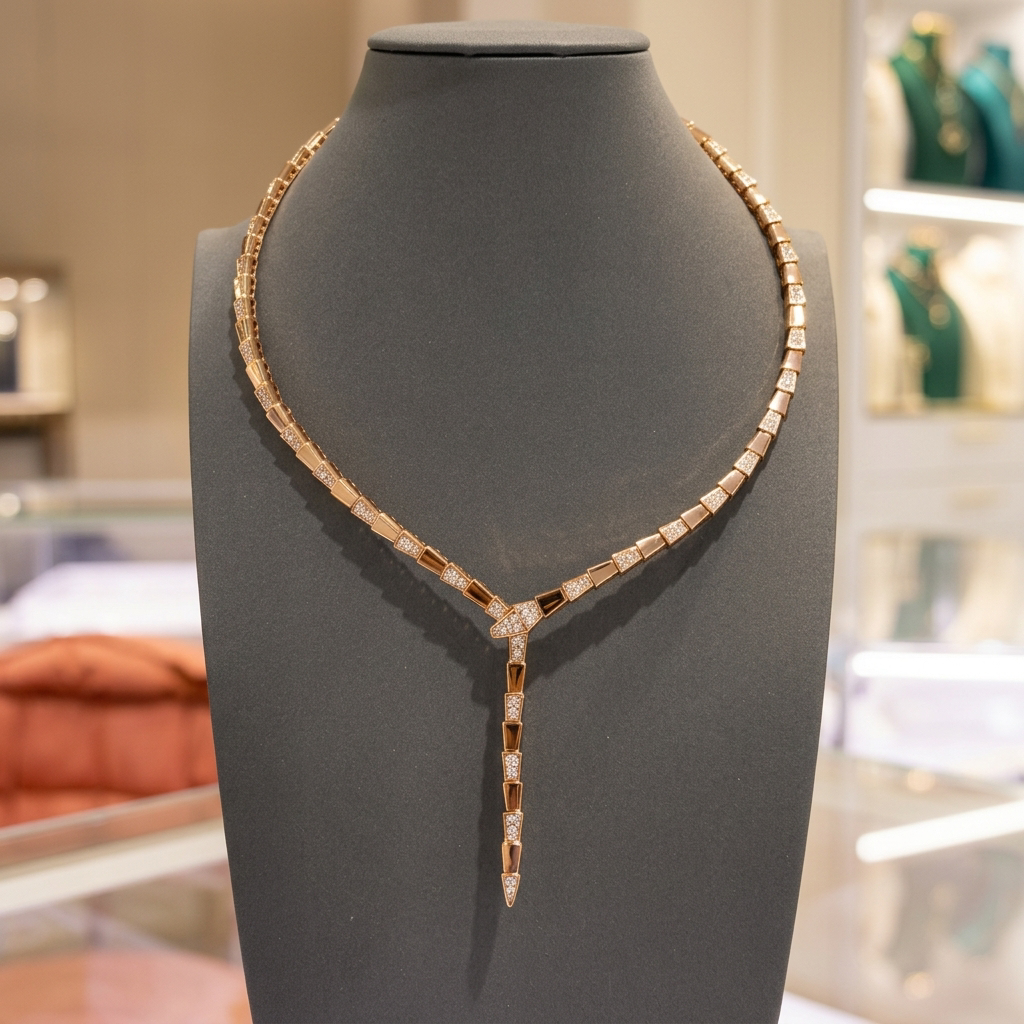 Viperia Iva Diamanté Drop Necklace