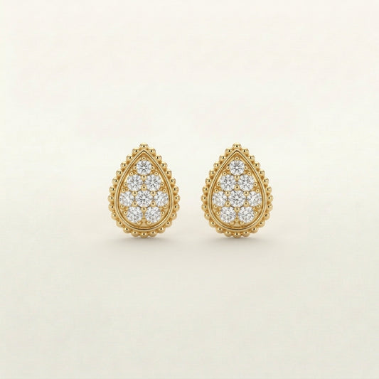 Aerial Crystallic Gold Earrings (gold & silver)