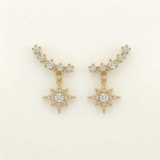 Stella Gold Star Earrings