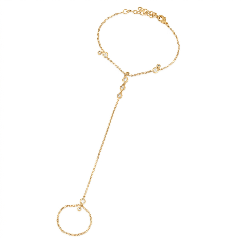 Viola Hand Chain in Gold
