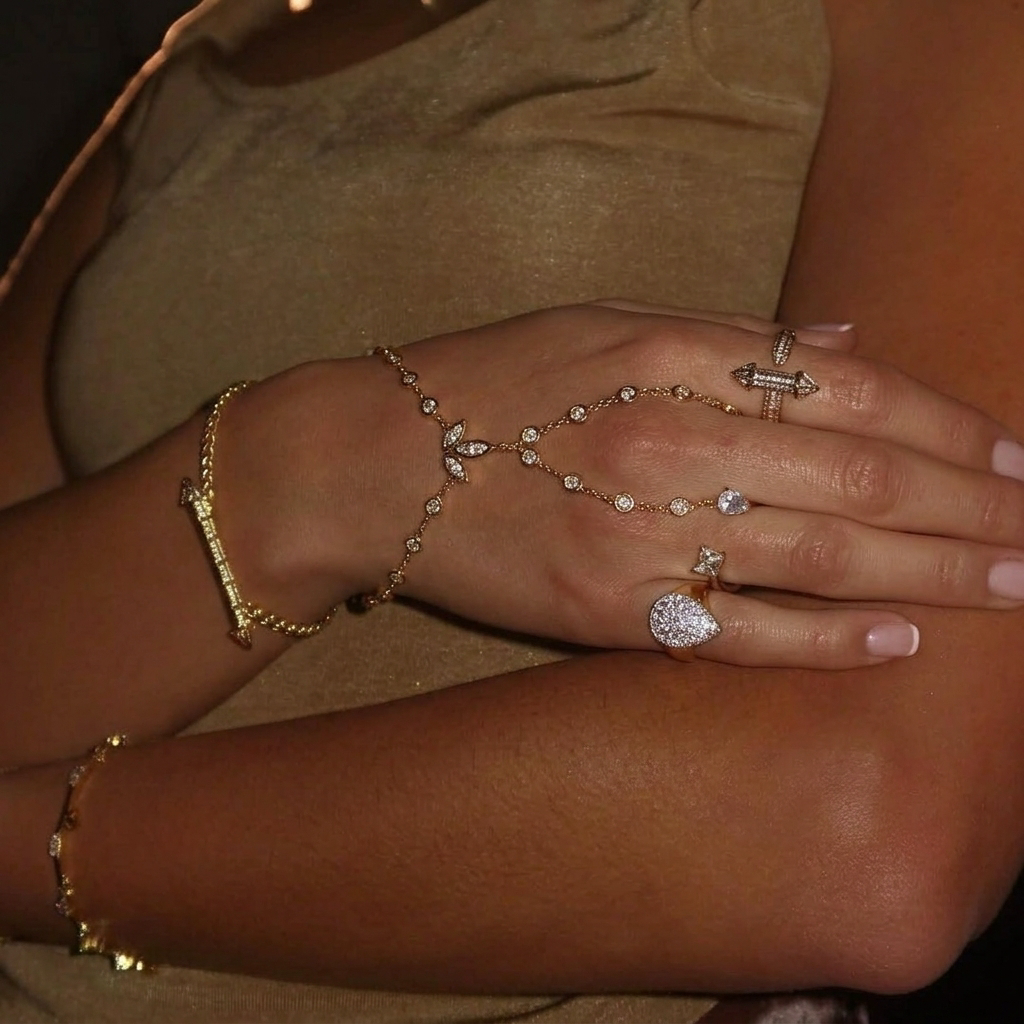 Gold Arabella Hand Chain