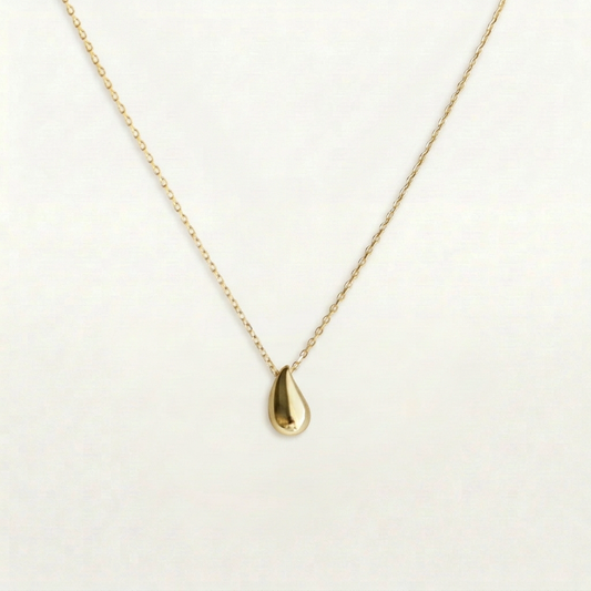 Simple Droplet Gold Necklace