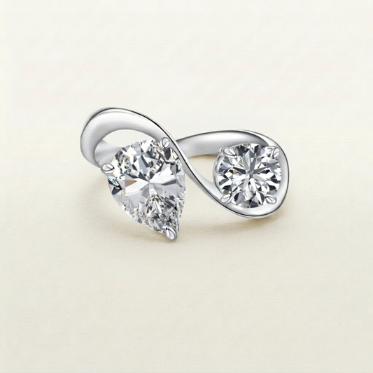 Adriana Twin Ring (gold & silver)