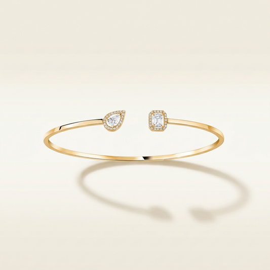 Twin Diamanté Bracelet (in silver & gold)