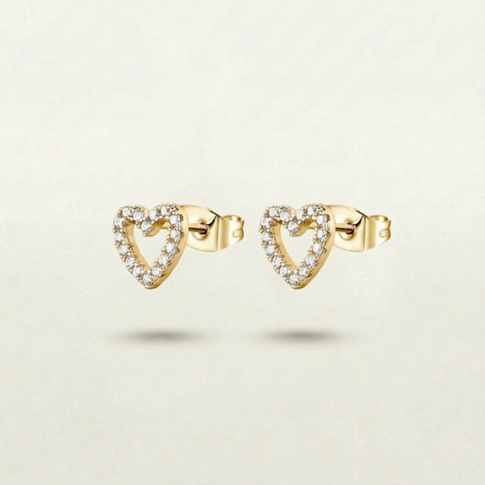 Mina Heart Earrings (gold & silver)