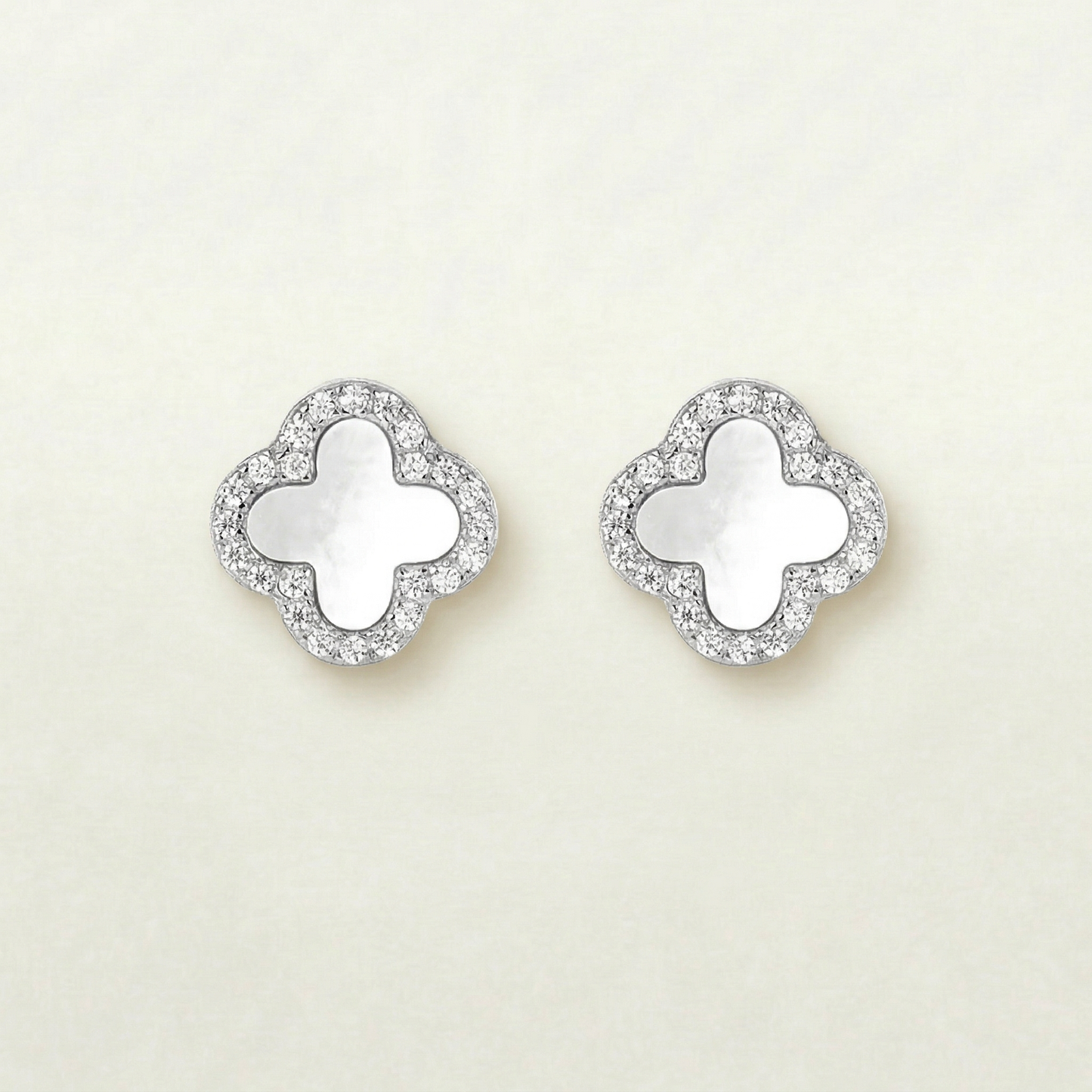 Mina Sterling Silver Diamanté Earrings