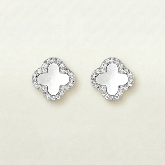 Mina Sterling Silver Diamanté Earrings