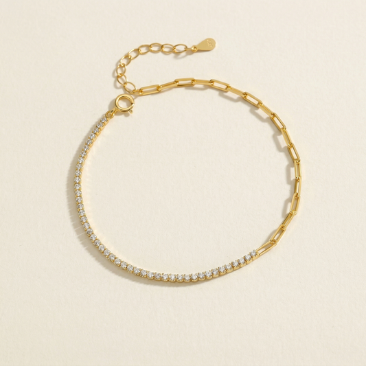 Tennis Diamond Link Bracelet