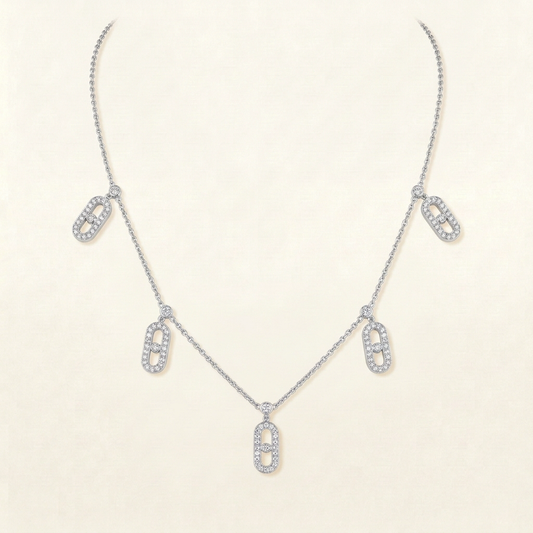Molly Diamanté White Gold Necklace
