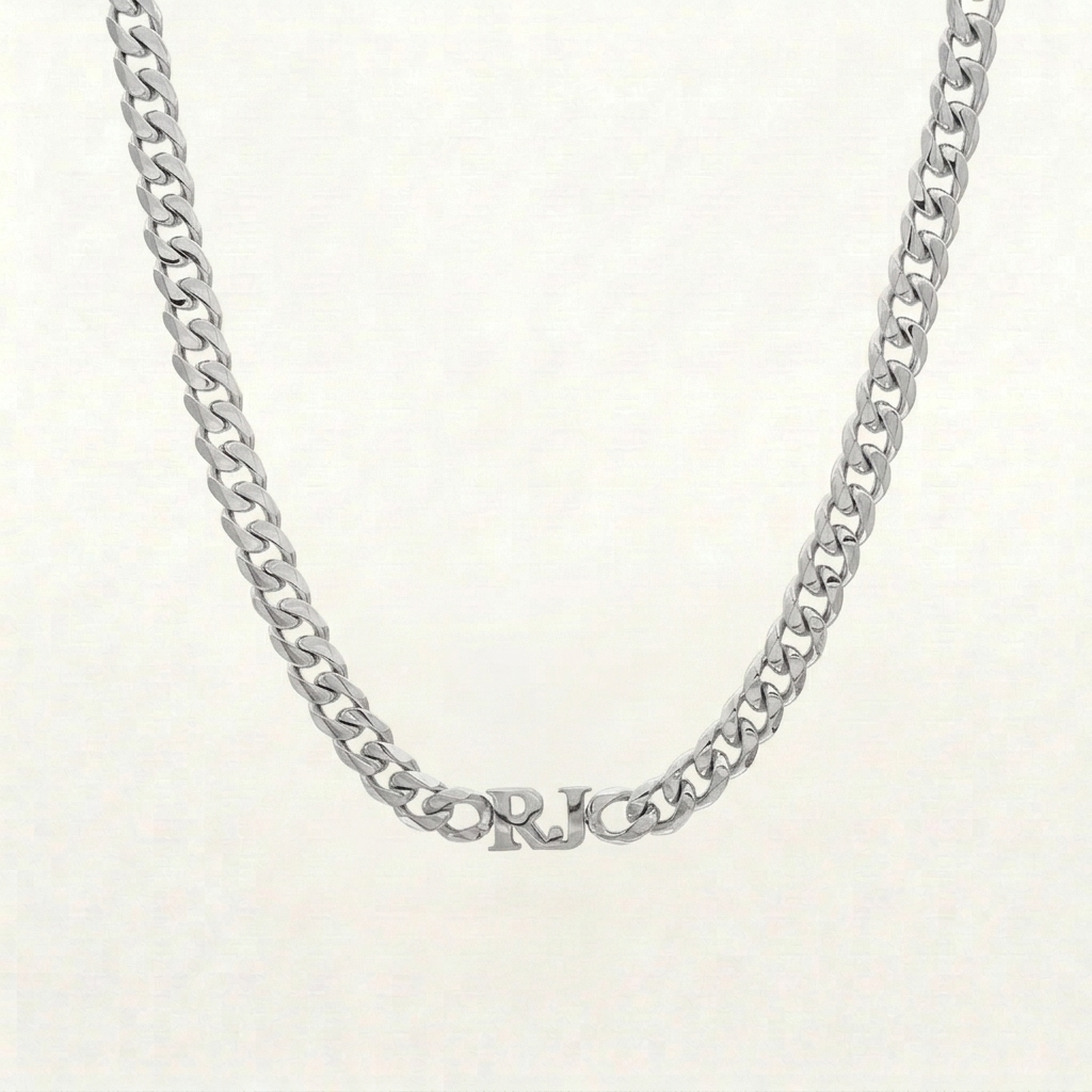 Cuban Initial Choker Necklace