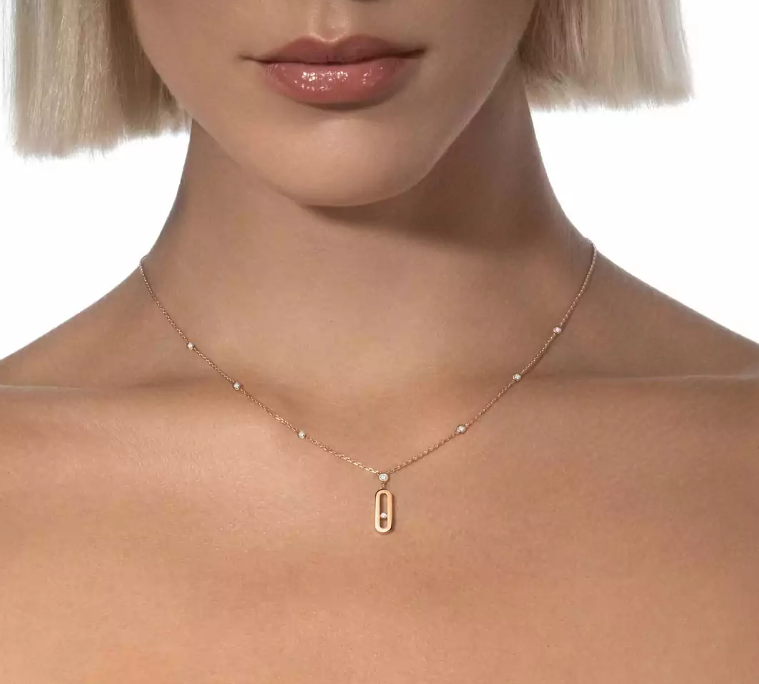 Mollyanne Rose Gold Uno Long Necklace