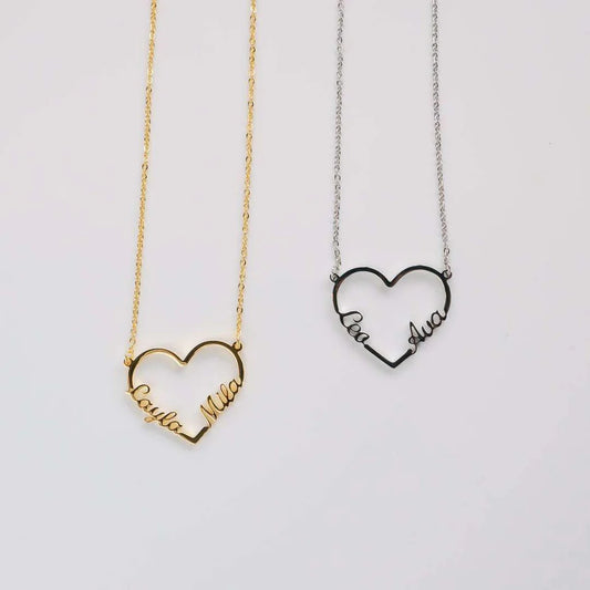 Heart Double Name Necklace