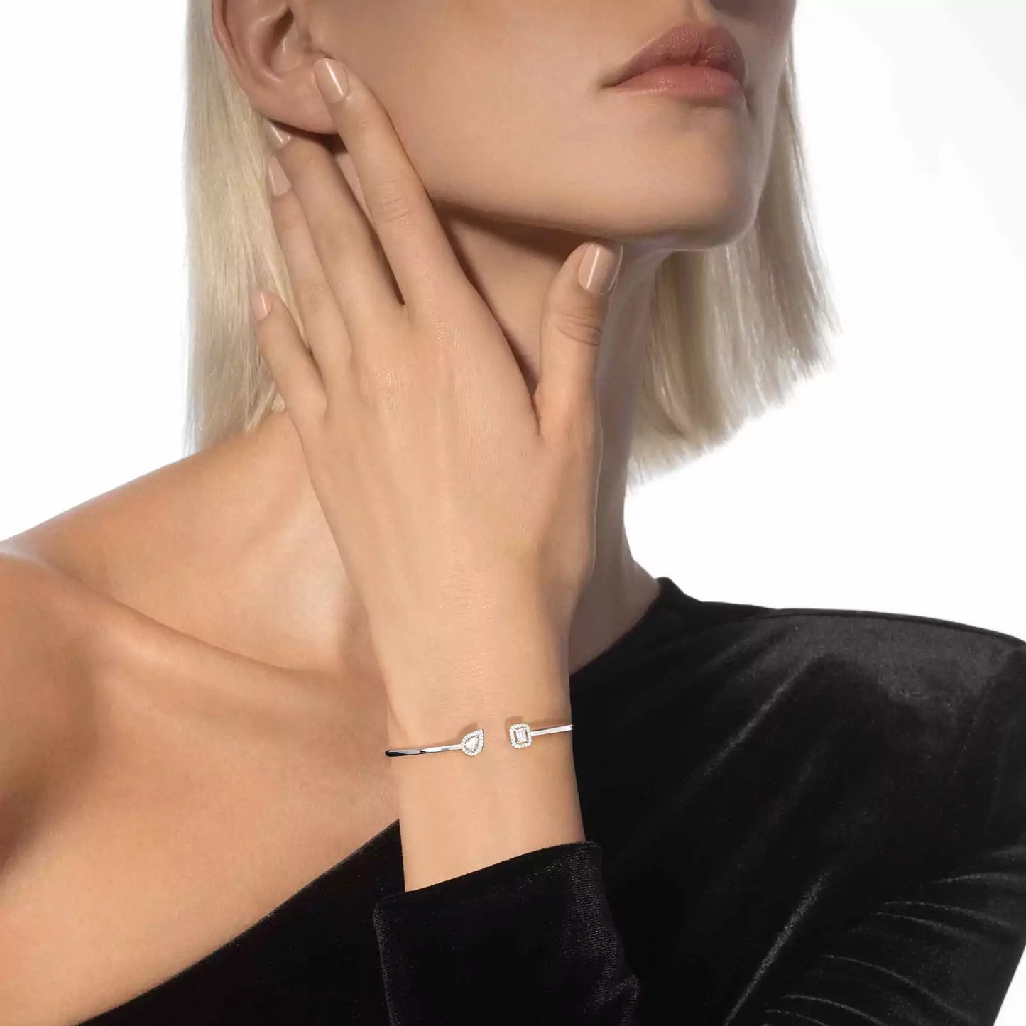 Twin Diamanté Bracelet (in silver & gold)